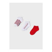 Mayoral Boys 3pc Red Trainer Sock Set